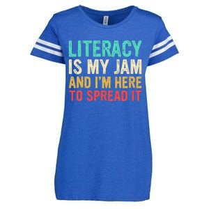 Literacy Is My Jam And IM Here To Spread It Enza Ladies Jersey Football T-Shirt