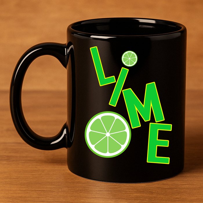 Lime Costume 11oz C Handle Ceramic Mug