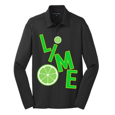 Lime Costume Silk Touch Performance Long Sleeve Polo