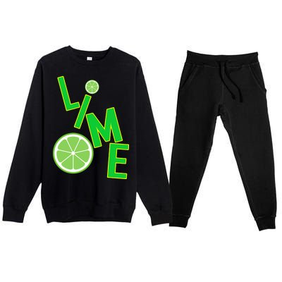 Lime Costume Premium Crewneck Sweatsuit Set