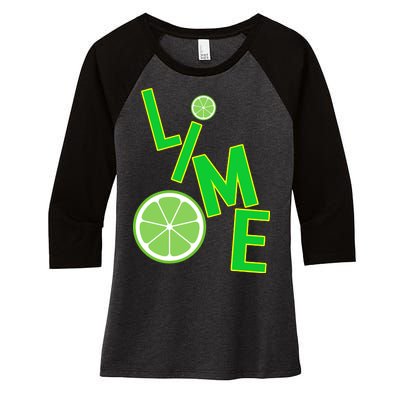 Lime Costume Women's Tri-Blend 3/4-Sleeve Raglan Shirt