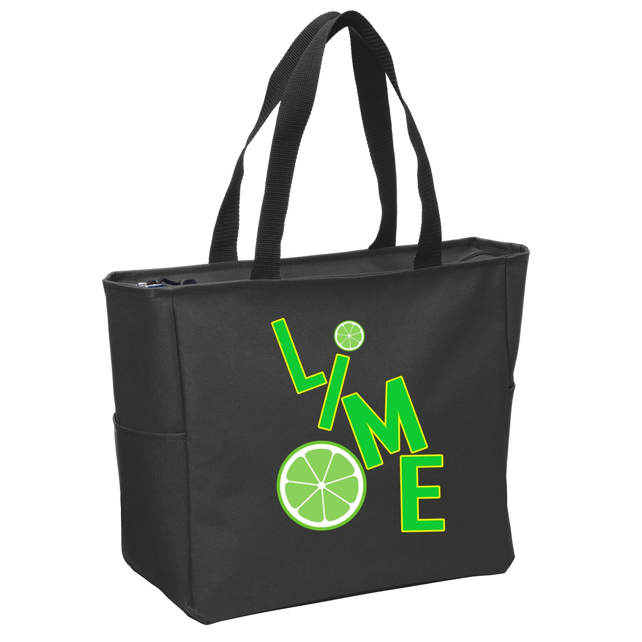 Lime Costume Zip Tote Bag