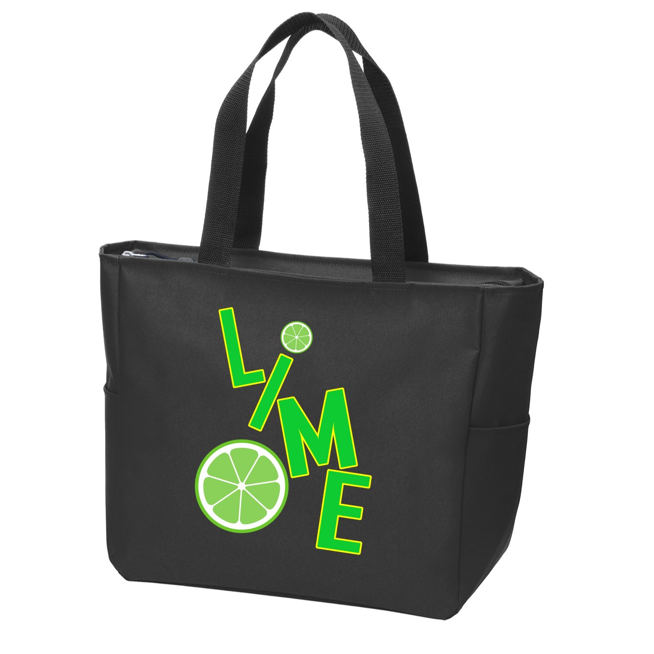 Lime Costume Zip Tote Bag
