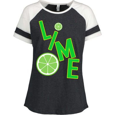 Lime Costume Enza Ladies Jersey Colorblock Tee