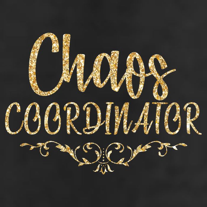 Limited Chaos Coordinator Gold Script Garment-Dyed Fleece Hoodie