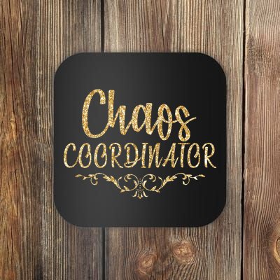 Limited Chaos Coordinator Gold Script Coaster