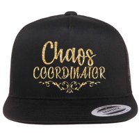 Limited Chaos Coordinator Gold Script Flat Bill Trucker Hat