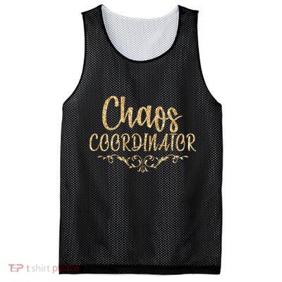 Limited Chaos Coordinator Gold Script Mesh Reversible Basketball Jersey Tank