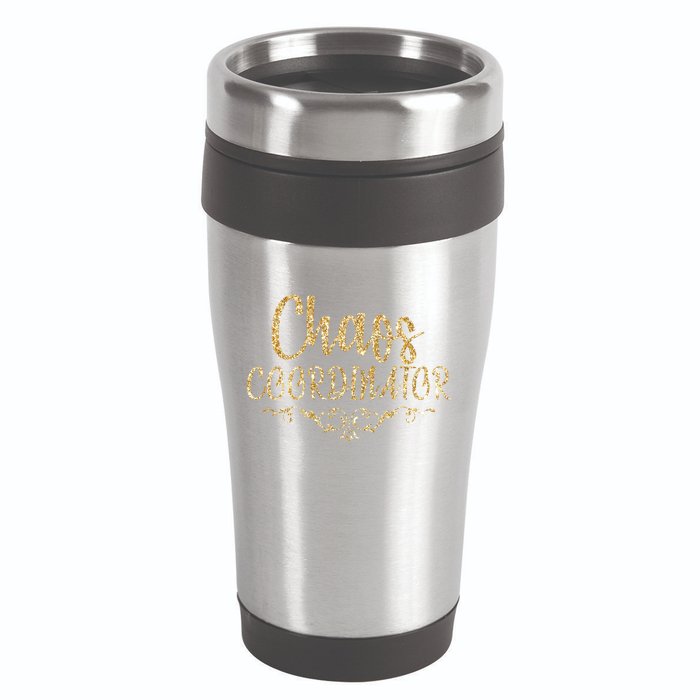 Limited Chaos Coordinator Gold Script 16oz Travel Tumbler