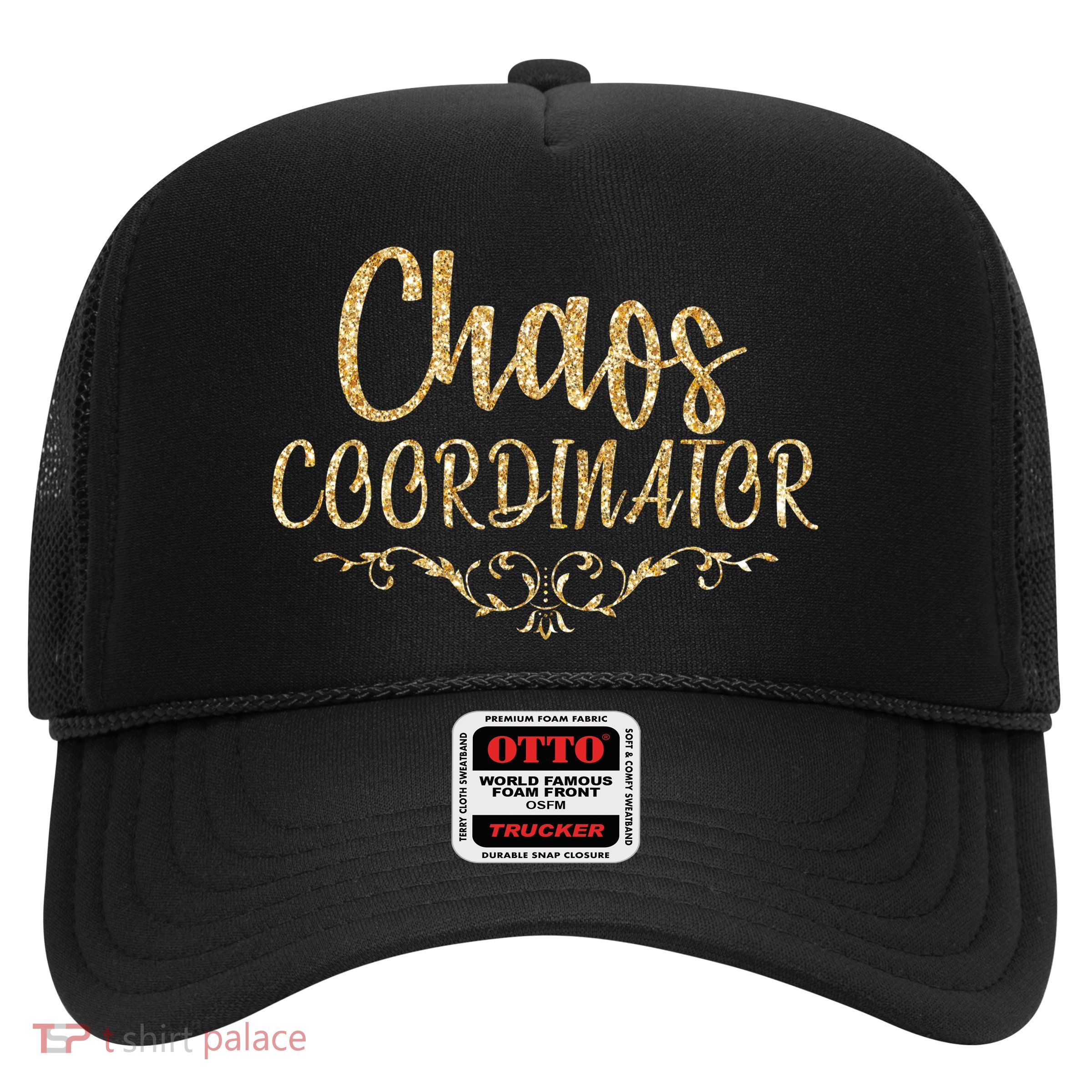 Limited Chaos Coordinator Gold Script Trucker Hat