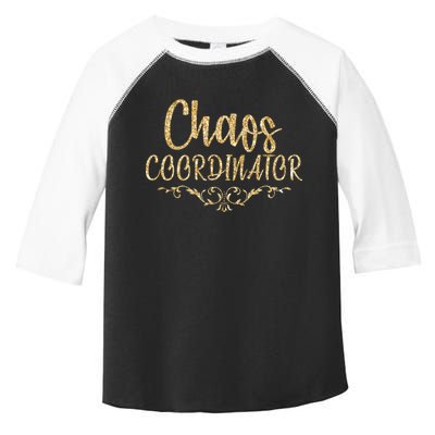 Limited Chaos Coordinator Gold Script Toddler Fine Jersey T-Shirt