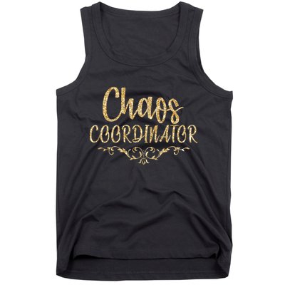 Limited Chaos Coordinator Gold Script Tank Top