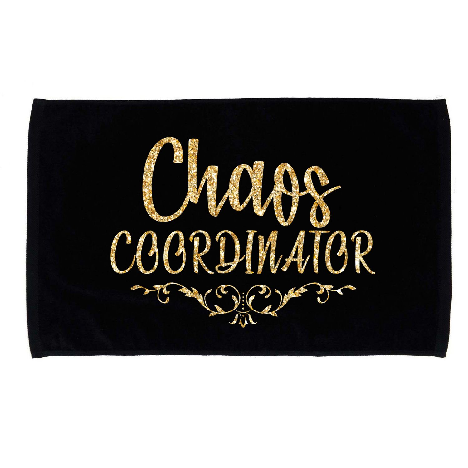 Limited Chaos Coordinator Gold Script Microfiber Hand Towel
