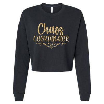Limited Chaos Coordinator Gold Script Cropped Pullover Crew