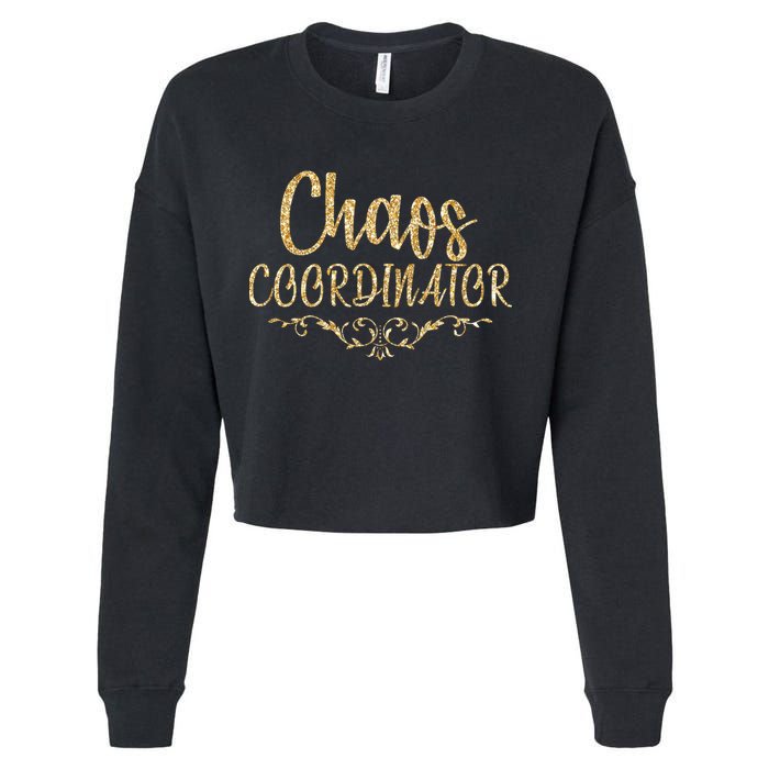 Limited Chaos Coordinator Gold Script Cropped Pullover Crew