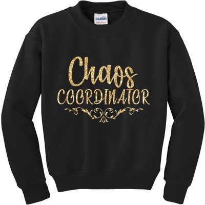 Limited Chaos Coordinator Gold Script Kids Sweatshirt
