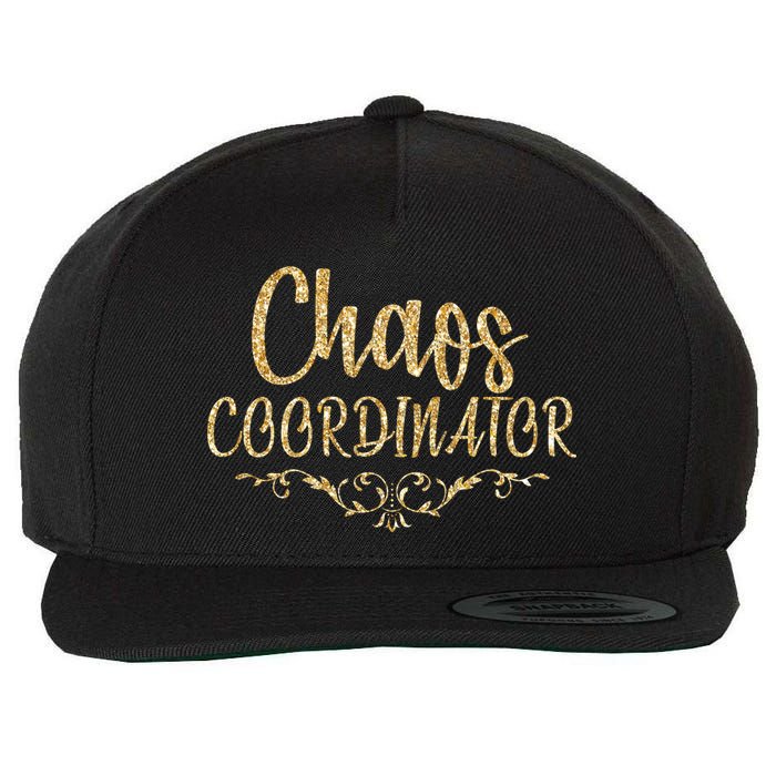 Limited Chaos Coordinator Gold Script Wool Snapback Cap