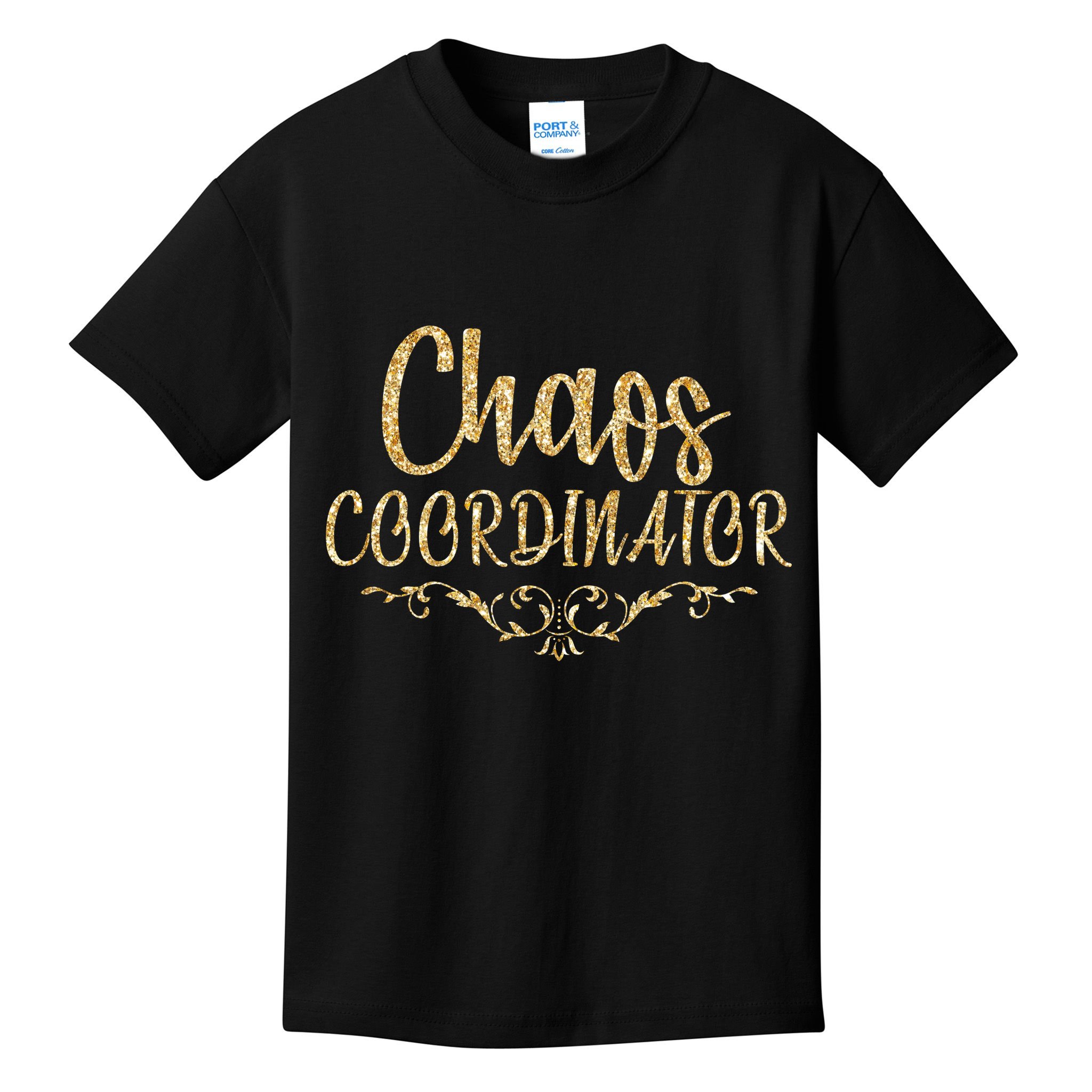 Limited Chaos Coordinator Gold Script Kids T-Shirt