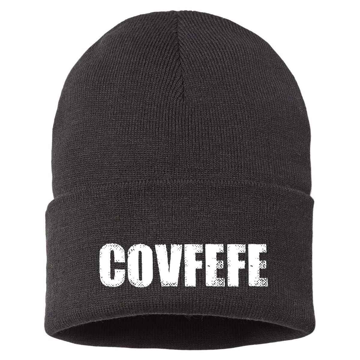 Limited Edition - Distressed Covfefe Sustainable Knit Beanie