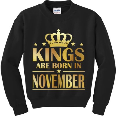 Limited Edition - Kings Are Born in November Kids Sweatshirt