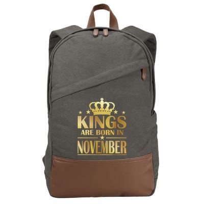 Limited Edition - Kings Are Born in November Cotton Canvas Backpack