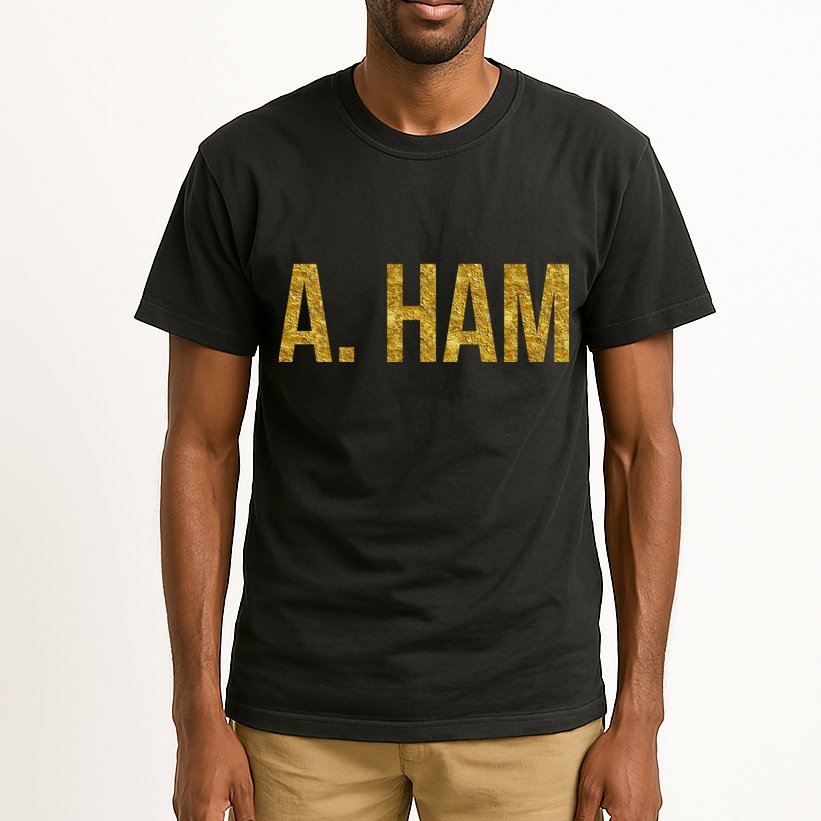 Limited Edition A. Ham Gold Foil Print Tall T-Shirt