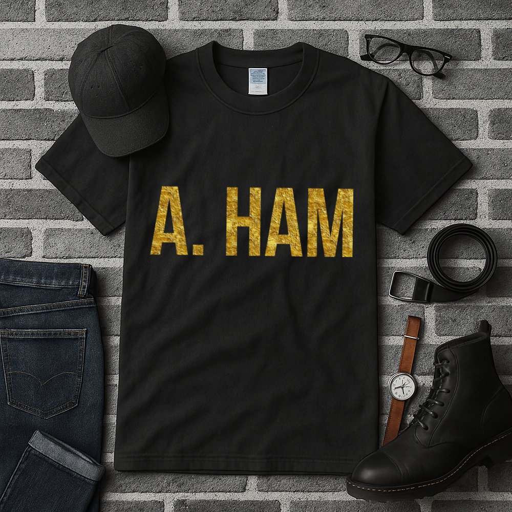 Limited Edition A. Ham Gold Foil Print Tall T-Shirt