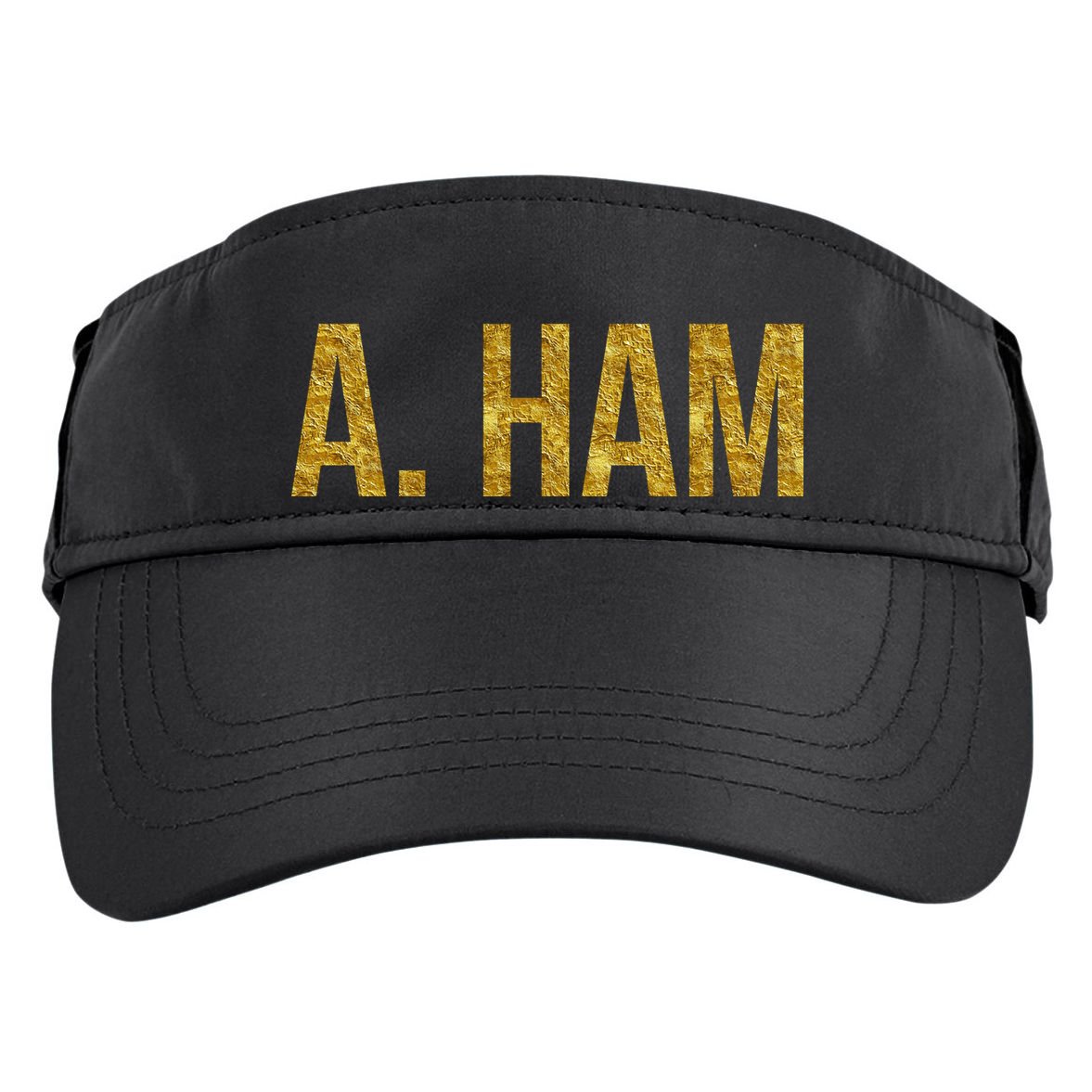 Limited Edition A. Ham Gold Foil Print Adult Drive Performance Visor
