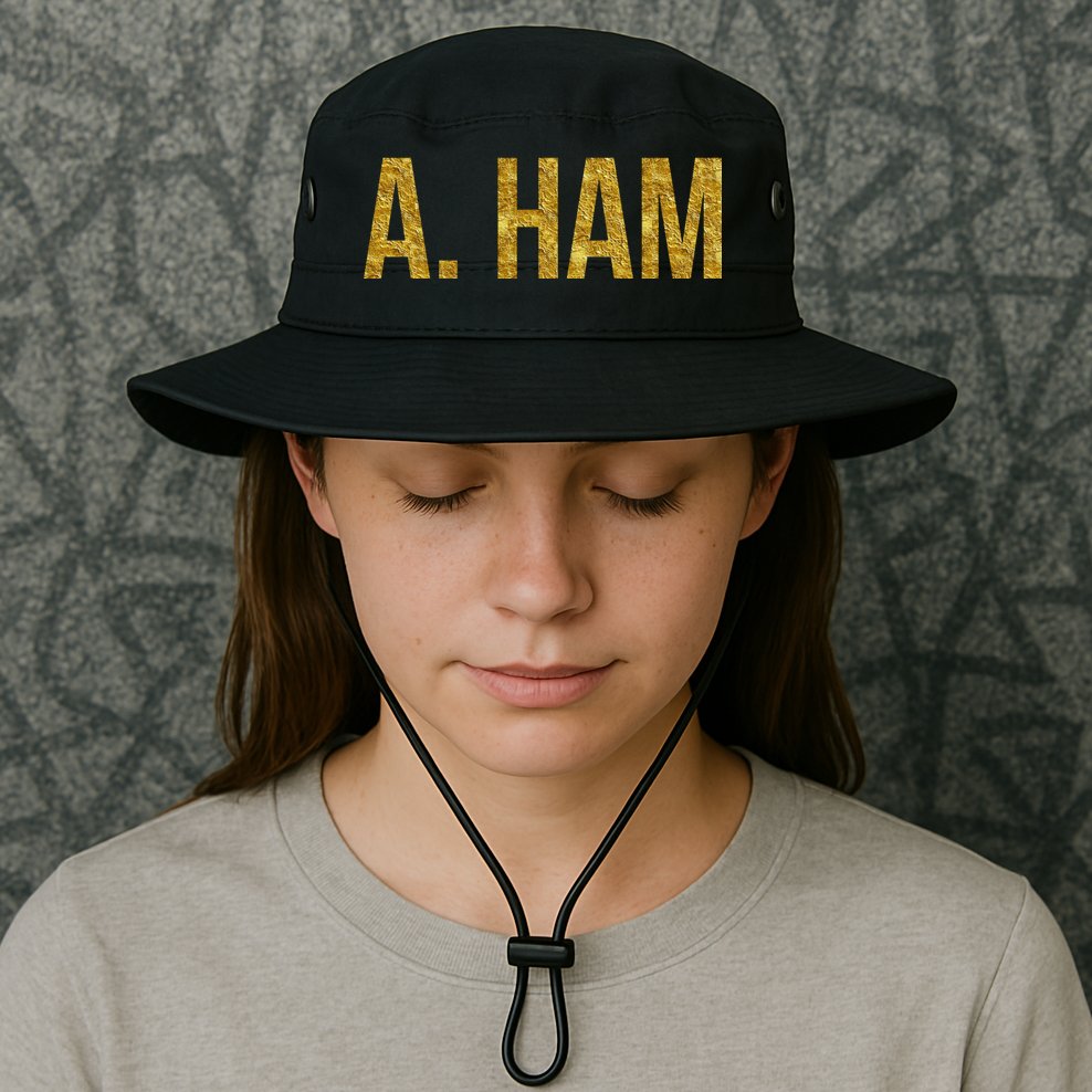Limited Edition A. Ham Gold Foil Print Bucket Hat