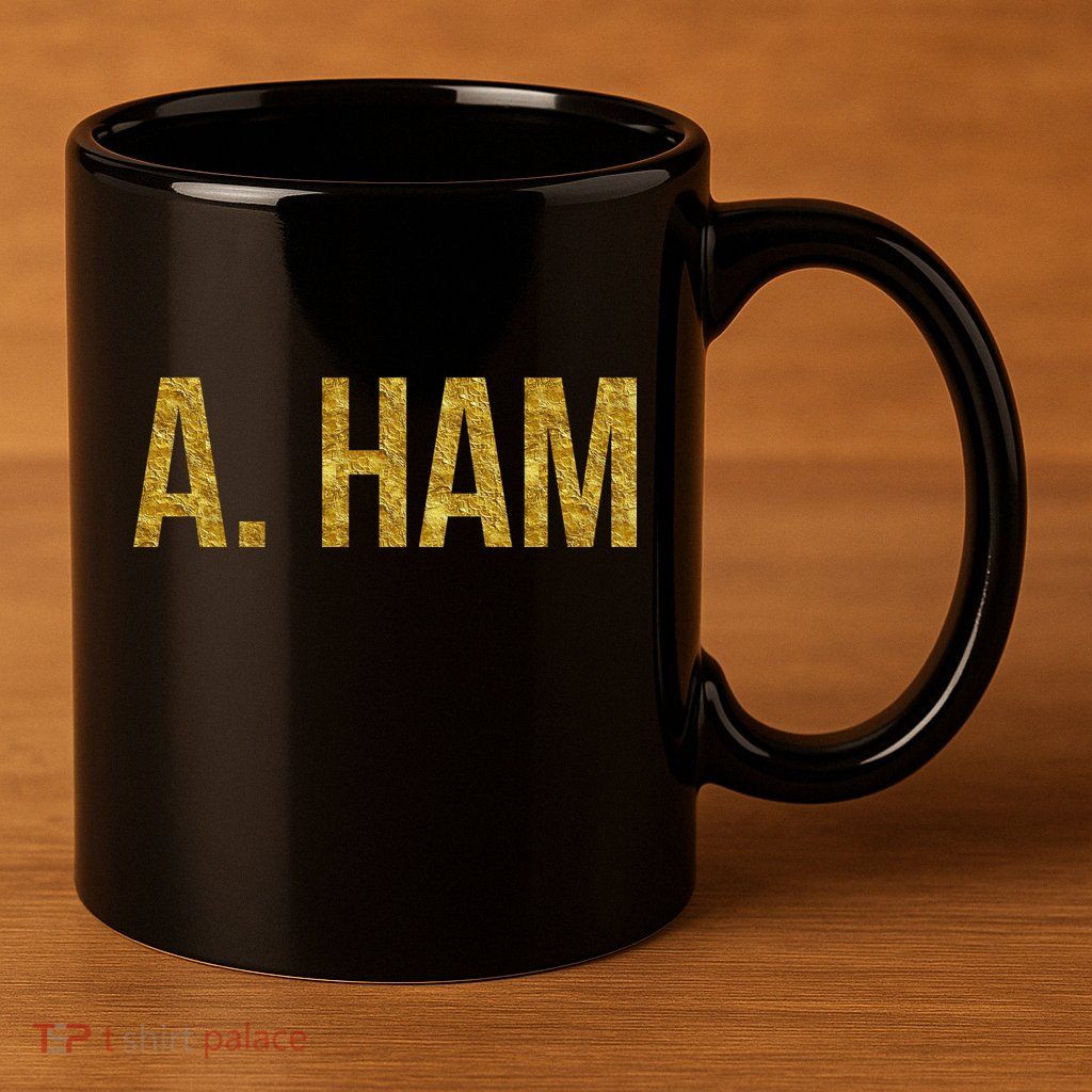 Limited Edition A. Ham Gold Foil Print 11oz C Handle Ceramic Mug