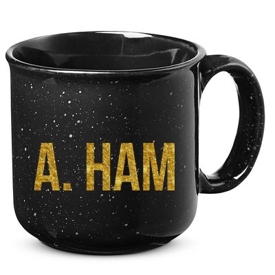 Limited Edition A. Ham Gold Foil Print 15oz Campfire Ceramic Mug