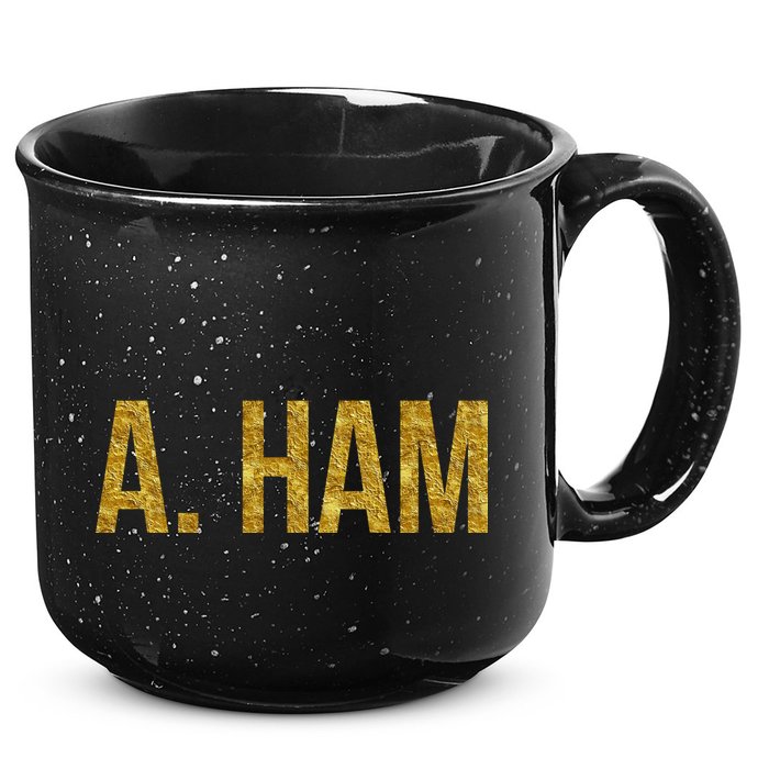 Limited Edition A. Ham Gold Foil Print 15oz Campfire Ceramic Mug