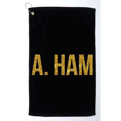 Limited Edition A. Ham Gold Foil Print Golf Towel