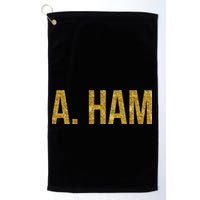 Limited Edition A. Ham Gold Foil Print Golf Towel