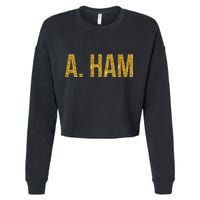 Limited Edition A. Ham Gold Foil Print Cropped Pullover Crew