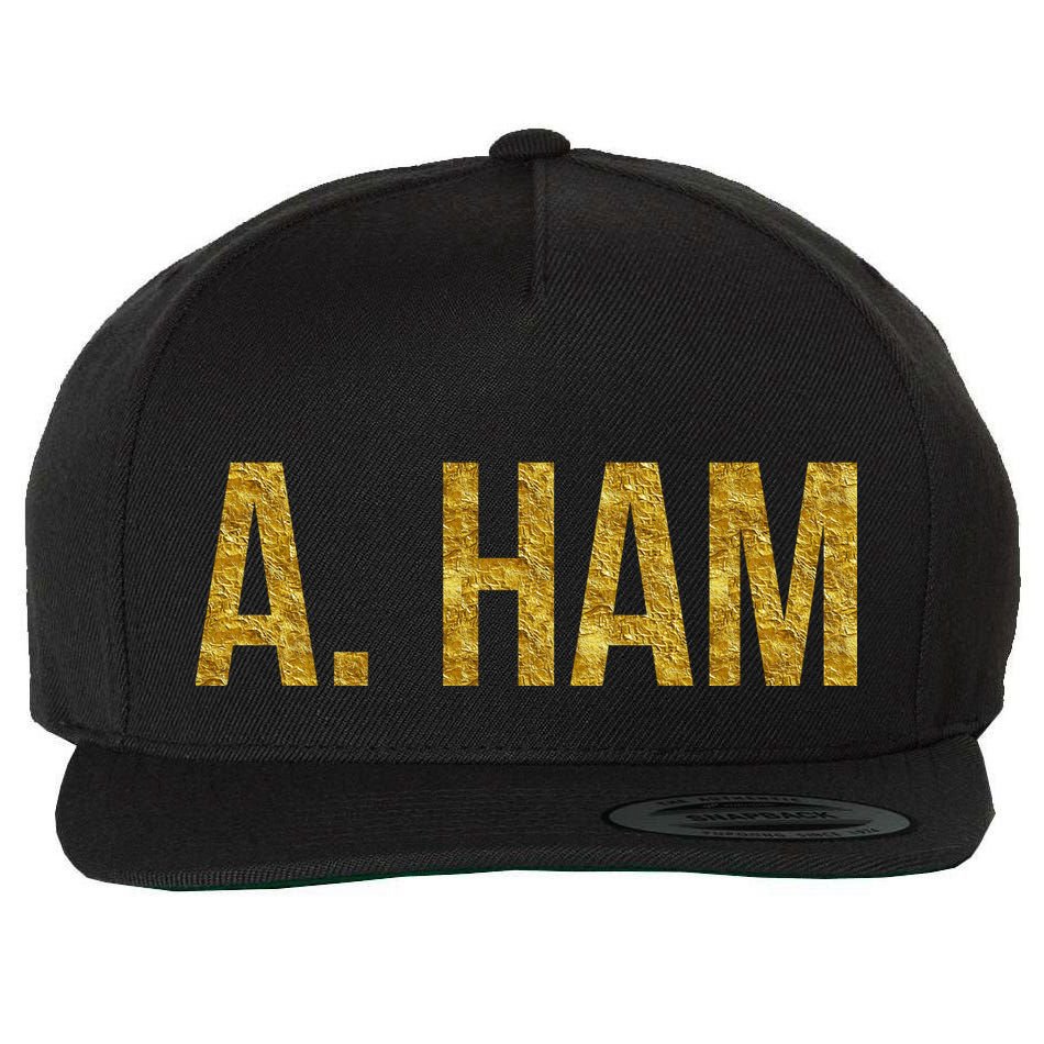 Limited Edition A. Ham Gold Foil Print Wool Snapback Cap