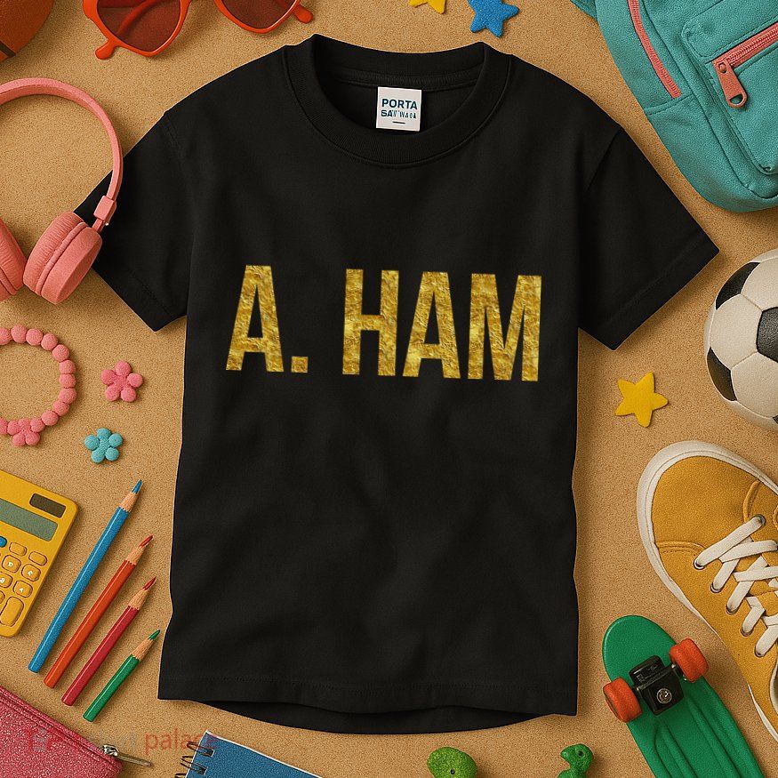 Limited Edition A. Ham Gold Foil Print Kids T-Shirt