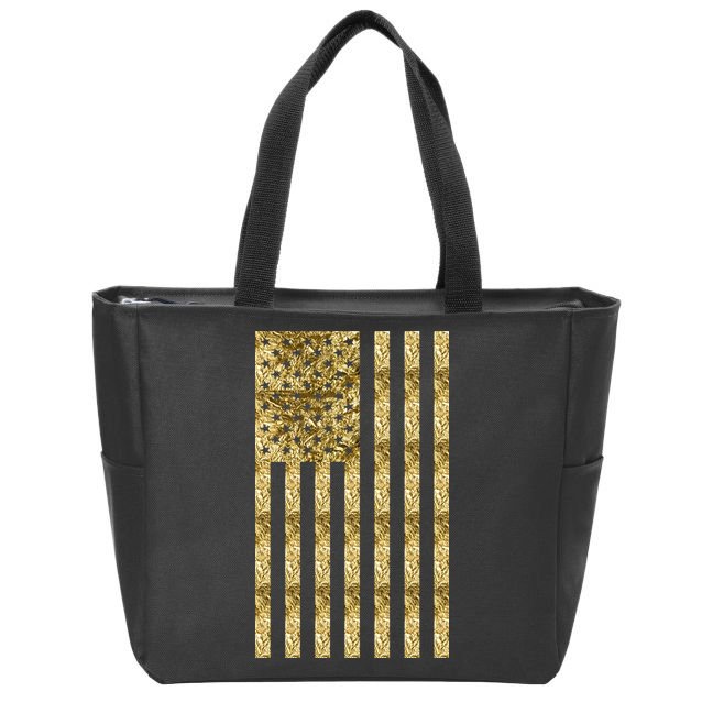 Limited Edition American USA Flag Zip Tote Bag