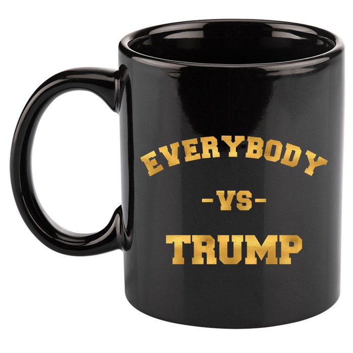 Limited Edition Everybody VS Trump Gold Print 11oz C Handle Ceramic Mug