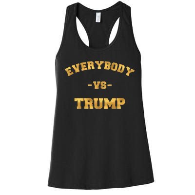 Limited Edition Everybody VS Trump Gold Print Women's Racerback Tank