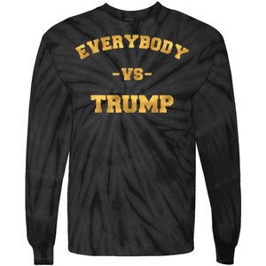 Limited Edition Everybody VS Trump Gold Print Tie-Dye Long Sleeve Shirt