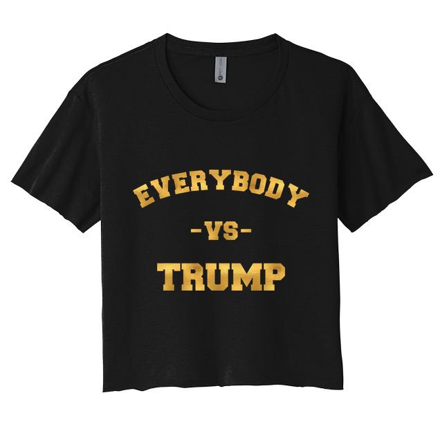Limited Edition Everybody VS Trump Gold Print Crop Top