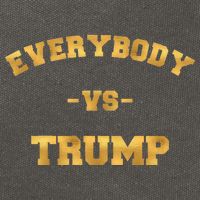 Limited Edition Everybody VS Trump Gold Print Cotton Canvas Backpack