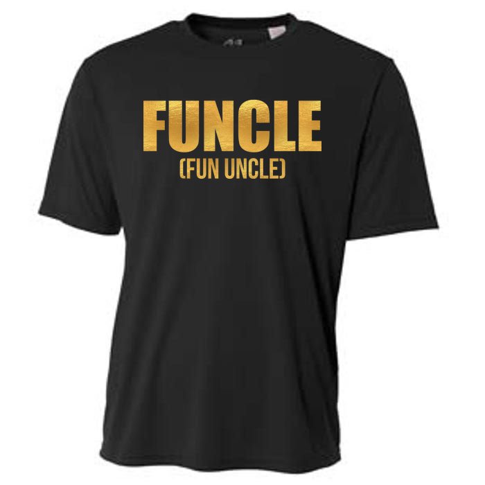 Limited Edition FUNCLE Fun Uncle Gold Print Cooling Performance Crew T-Shirt