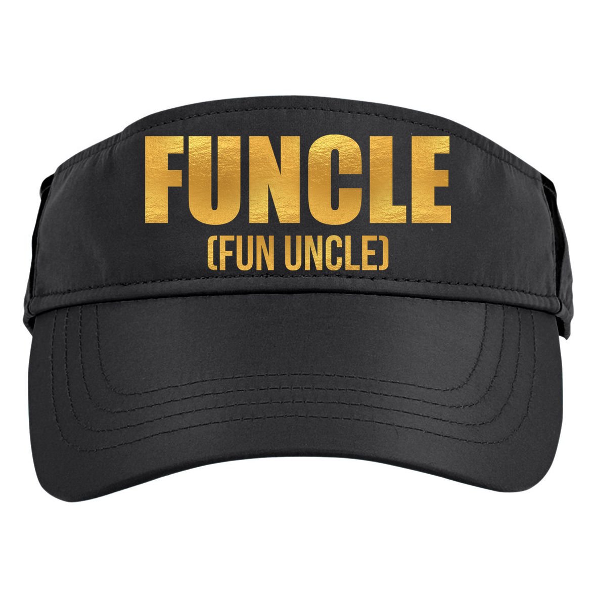 Limited Edition FUNCLE Fun Uncle Gold Print Adult Drive Performance Visor