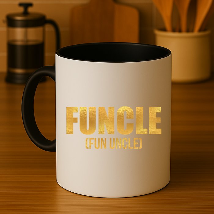 Limited Edition FUNCLE Fun Uncle Gold Print Mug