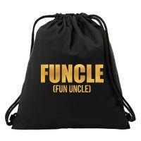 Limited Edition FUNCLE Fun Uncle Gold Print Drawstring Bag