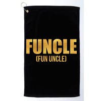 Limited Edition FUNCLE Fun Uncle Gold Print Golf Towel