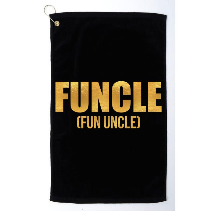 Limited Edition FUNCLE Fun Uncle Gold Print Golf Towel