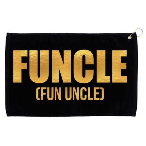 Limited Edition FUNCLE Fun Uncle Gold Print Grommeted Golf Towel